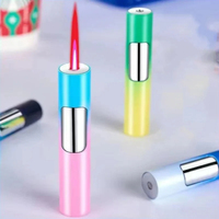 Cadeau promotionnel moderne, petit briquet à gaz butane rechargeable en alliage de zinc pour cadeaux