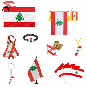 Chaud Liban Drapeau National Ensemble Cadeaux <span class=keywords><strong>Libanais</strong></span> Main Agitant Chaîne Drapeau Pin Collier Bracelet Écharpe Broche pour la Promotion - Product Image 1