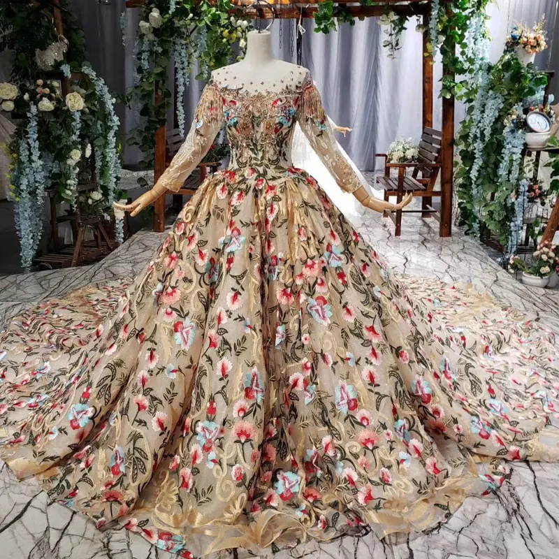 Jancember HTL799 lace applique cheap hot elegant sequin long women evening beaded dresses