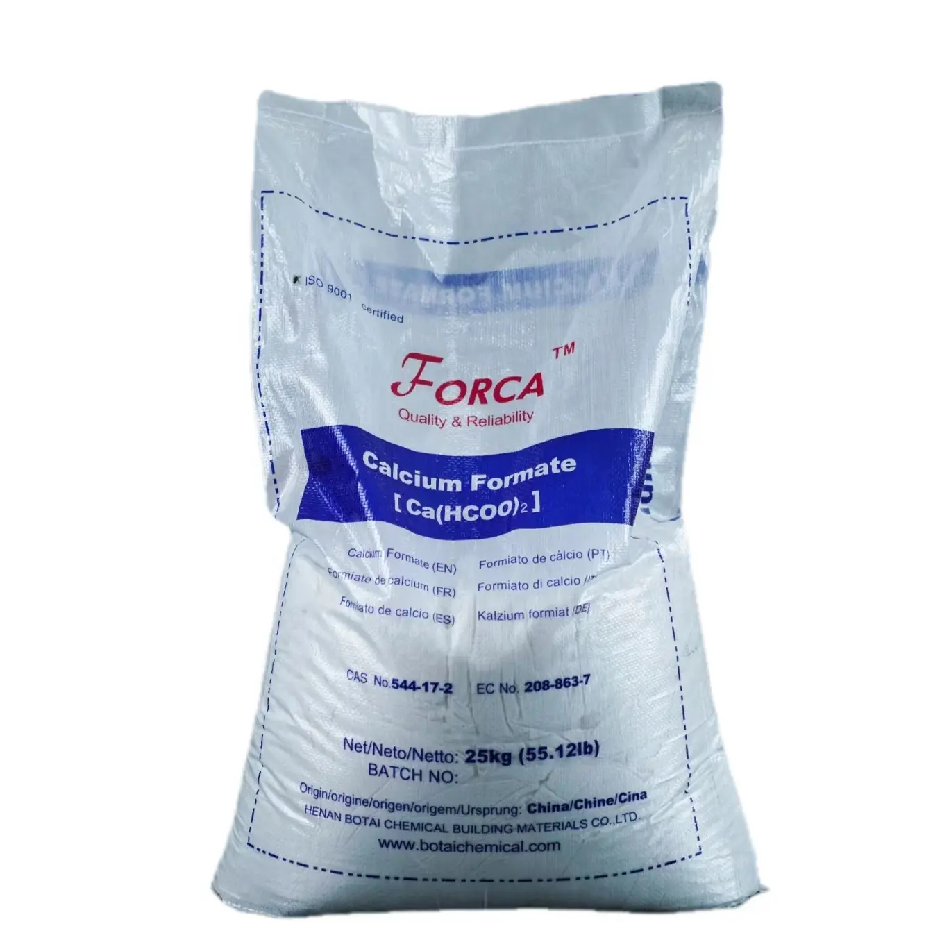 Forca Calcium Formate 98% Water Solubility Mold Inhibitor Calcium Formate powder Feed Additive