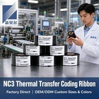 Cinta de Transferencia Térmica para Codificación de Fechas, Lámina de Estampado en Caliente NC3 de 30 mm x 100 m