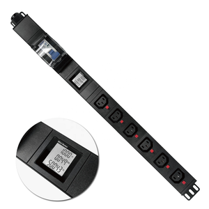 OIT-Enchufes bloqueables PDU de 240V, 30A, 1U, 6bit, C13, con pantalla LCD, medidor de V/A y enchufe de L6-30P, suministros eléctricos pdu - Product Image 1
