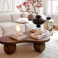 Table basse en bois massif au design minimaliste et unique, style moderne, pour petit appartement, salon, meubles de maison, table à thé