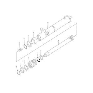กระบอกสูบยกของ Doosan Daewoo รุ่น D50112255 สำหรับรถยกไฟฟ้า Br15s2 Br18s2 แบบลูกสูบเหล็ก - Product Image 1