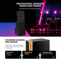 Système de sonorisation actif Leon Audio IMPACTO 206-A, enceinte Line Array, 1800W de puissance de crête, sans fil, pour grands concerts, spectacles en direct, événements en plein air