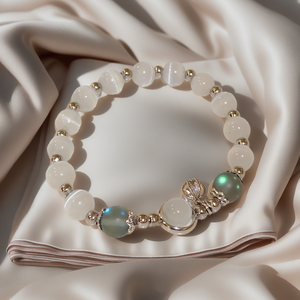 Bracelet en cristal opale bleu mer trésor clair de lune Bracelet élastique léger de luxe pour filles femmes bijoux accessoires - Product Image 5