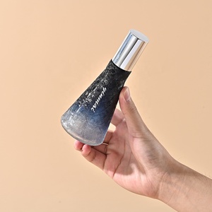 Ensemble d'emballages cosmétiques <span class=keywords><strong>de</strong></span> luxe personnalisés, flacon <span class=keywords><strong>vide</strong></span> en verre bleu dégradé pour crème visage et bouteille <span class=keywords><strong>de</strong></span> lotion avec pompe, impression sérigraphique - Product Image 4