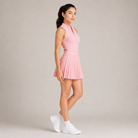 Dress Tenis Custom Gaya Baru, Bernapas, Olahraga Outdoor, Set Dua Potong
