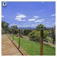 Balustrade en câble d'acier inoxydable sur mesure pour escalier, terrasse, balcon