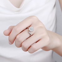 Bague rotative anti-stress personnalisée en laiton avec breloque cœur et diamant violet, tendance