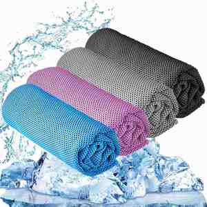Serviette de sport la plus vendue pour les voyages en plein air, en microfibre rafraîchissante avec logo personnalisé, technique de tricotage - Product Image 2