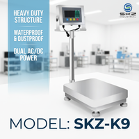 Báscula de plataforma SKZ-K9 con interfaz RS232C RS485, impresora opcional y calibración externa para línea de producción