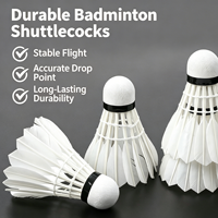 Volants de badminton hybrides en plumes de canard de qualité d'usine, légers et durables, pour joueurs débutants et intermédiaires