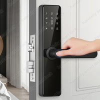 Bas prix appartement chambre poignée serrure de porte avant Ttlock Tuya App Code biométrique empreinte digitale serrure de porte intelligente pour la sécurité à domicile