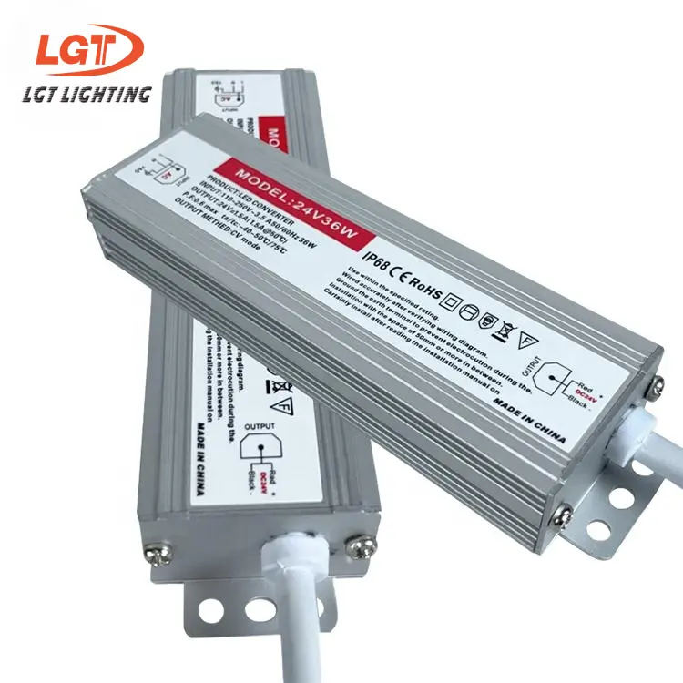 Catu daya saklar Led bawah air Ip68 antiair luar ruangan Dc 12v 24v Smps