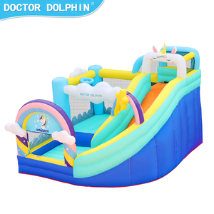 <span class=keywords><strong>Castillo</strong></span> Inflable <span class=keywords><strong>Doctor</strong></span> Dolphin con Soplador para Niños, Brincolín Inflable con Tobogán y Pared de Escalada - Product Image 2