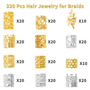 MODASER Pcs Gold Hair Jewelry For <b>Braids</b> Styles Gold And Silver Hair <b>Accessories</b> Cuff For <b>Braids</b> And Dreadlocks Adjustable Metal - Product Image 3