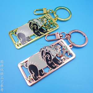 <b>Custom</b> Metal Enamel Rotating <b>Keychain</b> Gold Durable Business Gift Promotional Keychains - Product Image 4