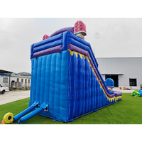 Toboggan aquatique gonflable commercial personnalisé en PVC irisé pour desserts, avec souffleur, pour locations de fêtes, château gonflable, toboggan de piscine gonflable