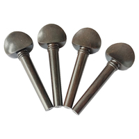 SurpassMusic Violin Parts 4/4 Size Ebony Violin Accessory Set Pegs Endpin Chinrest Handmade Good Quality