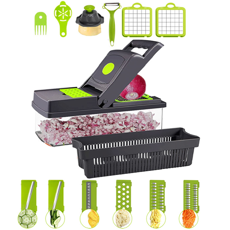 RAYBIN Kitchen tool 12 in 1 multifunctional slicer manual mandoline food Vegetable Chopper Cutter Onion cutter