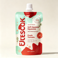 Pochettes à bec verseur thermoscellables personnalisées imprimées en sérigraphie, en PET/VMPET/PE de qualité alimentaire pour aliments pour bébés et boissons lactées
