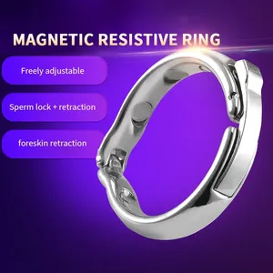Anillo para pene de metal, bloqueador de <span class=keywords><strong>circuncisión</strong></span>, anillo para el glande, anillo de retardo de la eyaculación, anillo de bloqueo de semen, juguete sexual para <span class=keywords><strong>adultos</strong></span> para <span class=keywords><strong>hombres</strong></span>. - Product Image 4