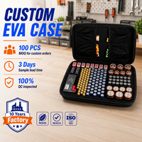 Étui de rangement pour piles résistant à l'eau personnalisé pour piles AA AAA C D 9V avec testeur de piles, boîte de rangement portable pour les voyages