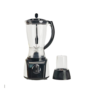 JIZYA Mixeur électrique portable en plastique 1,5 L 2-en-1 multifonctionnel pour cuisine, 4 lames, 4 vitesses, bouton rotatif, 350 W, usage domestique - Product Image 1