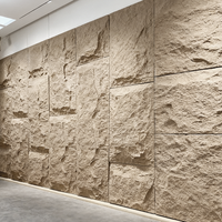 Matériau décoratif Polyuréthane Roche décorative 3D Pu Stone Skin Faux Stone Veneer Decors Panneaux muraux pour l'extérieur et l'intérieur
