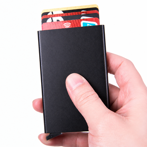 Tarjetero de Aluminio Anodizado con Bloqueo RFID y Mecanismo de Apertura Automática, Personalizable con Logotipo, para Hombres y Mujeres, Uso Diario, Venta al Por Mayor - Product Image 6