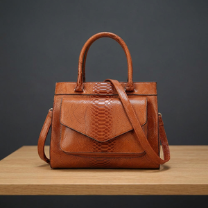 Pochette pour femme en cuir véritable durable BS INTERNATIONAL, personnalisable avec fermeture éclair, légère, imperméable, grande capacité - Product Image 2