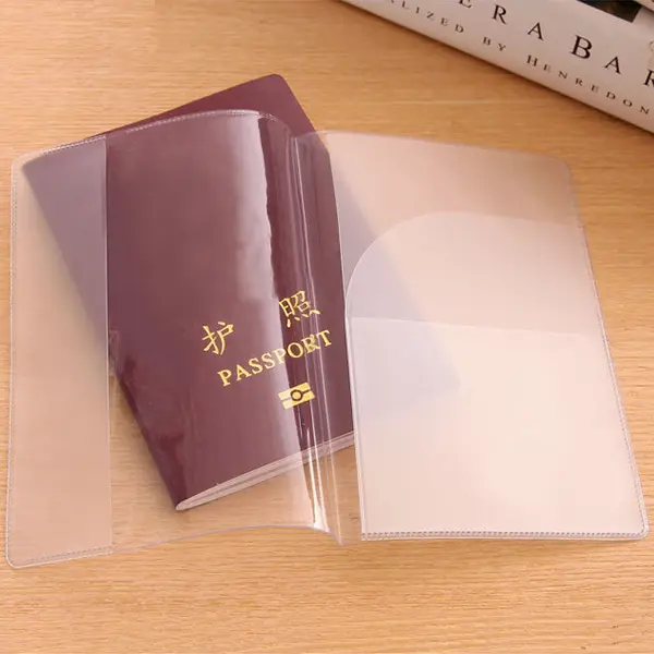 Travel Waterproof Dirt Passport Holder Cover Wallet Transparent PVC ID Card Holders Business Credit Card Holder Case Pouch