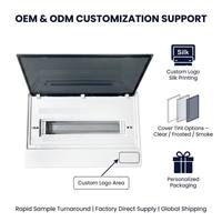 Boîtier de distribution transparent encastrable JINHAI AI Series 16 voies, boîtier ABS anti-éblouissement 150A 380V IP30, MCB léger pour intérieur