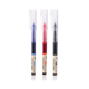 Simple Straight Liquid Gel Ink <b>Pen</b> Custom Quick Dry 0.5mm Large Capacity Office Signature <b>Pen</b> - Product Image 2