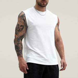 Sommer Herren Gym Tanktop Maßgeschneidertes Herren Baumwoll-Sport-Tanktop Ärmelloses Shirt Maßgefertigtes Fitness-Tanktop Hersteller - Product Image 5