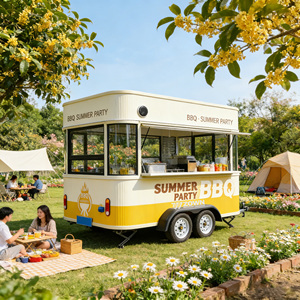 New Energy Electric Food Cart, Complete Kitchen Equipment Mobile <b>Trailer</b> for Outdoor Street Food Vending - Product Image 1
