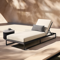 2025 Sigma Luxe Chaise longue en aluminium moderne tout temps pour patio extérieur et meubles de jardin