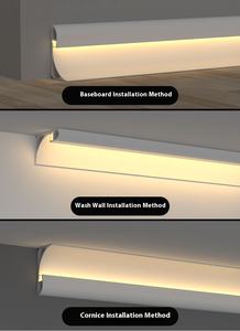 Moulage de <span class=keywords><strong>corniche</strong></span> en alliage d'aluminium, éclairage LED pour les murs et les plafonds des villas et des hôtels, design contemporain, garantie de 5 ans - Product Image 4