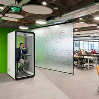 Cabine de réunion insonorisée multifonctionnelle UNIBOOTH en profilé aluminium personnalisable, installation en 30 minutes, écologique, cabines acoustiques de bureau