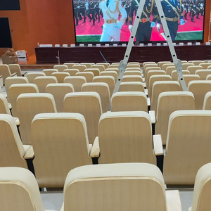 Ventes directes d'usine paquet souple tissu fer pied style pliable chaise d'auditorium chaise d'église grande chaise de théâtre - Product Image 3