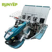 RUNYEP Machine à repiquer le riz à moteur essence durable 4 rangs, garantie 1 an, utilisation facile, avec vidéo explicative