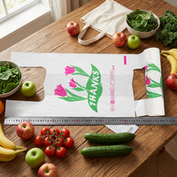 Sac en plastique transparent jetable pour t-shirts, gilets, fruits et légumes à emporter pour le marché