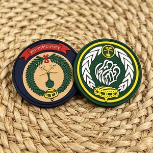 Custom 3D Soft Rubber PVC Silicone Embossed Patch Tag logo for Clothing <b>Transparent</b> Uv Print Pvc Patch velcro Patch - Product Image 3
