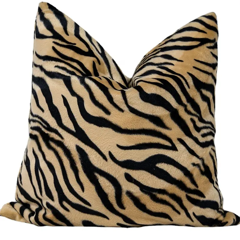 Fodera per cuscino con stampa leopardata in velluto fodera per cuscino in poliestere 100% fodera per cuscino morbida di alta qualità decorativa per la casa