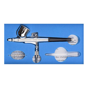 Aérographe externe réglable HD-130 à double action, alimentation par gravité, portable, pour travaux artistiques (0.2, 0.3, 0.5, 0.8) - Product Image 2