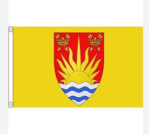 Drapeau <span class=keywords><strong>de</strong></span> <span class=keywords><strong>l</strong></span>'île <span class=keywords><strong>de</strong></span> la Terre <span class=keywords><strong>de</strong></span> Sainte-Georgie, drapeau extérieur personnalisé 3x5 pieds, bannière imprimée simple face, design personnalisé, drapeau <span class=keywords><strong>de</strong></span> bienvenue pour jardin - Product Image 4