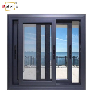 Baivilla nhà máy tùy chỉnh nhôm kính cửa sổ thiết kế mới nhất đôi kính cửa sổ trượt cho biệt thự nhà khách sạn căn hộ - Product Image 1