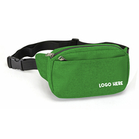 Sac banane de sport unisexe élégant et étanche avec fermeture éclair en nylon, personnalisable avec logo imprimé, idéal pour la course à pied et comme cadeau promotionnel