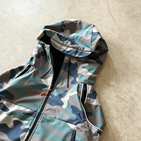 Vestes de mode, design camouflage, bande réfléchissante 3M, veste légère en nylon pour l'extérieur, veste coupe-vent à capuche